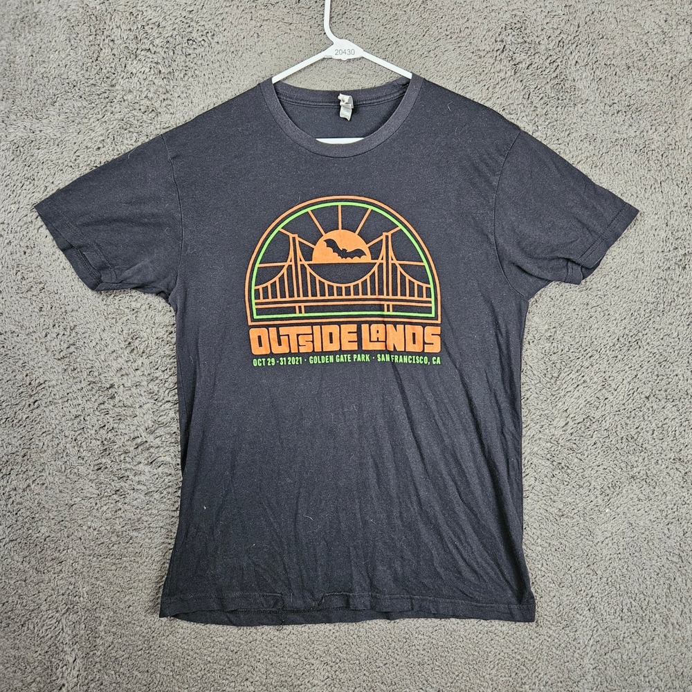 Outside Lands 2021 Music Festival T-Shirt Mens Large Black Tame Impala Strokes